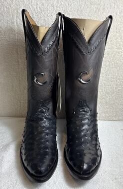 Cuadra Men's Black Ostrich Szie 8 EE Premium